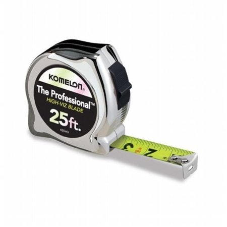 KOMELON Komelon Usa 416-425HV 25 ft. x 1 in. High Viz Chrome Professional Tape Measure 416-425HV